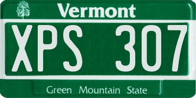 VT license plate XPS307