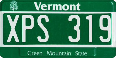 VT license plate XPS319