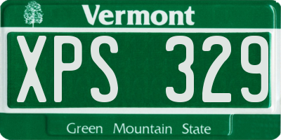 VT license plate XPS329