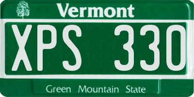 VT license plate XPS330