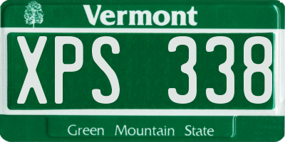 VT license plate XPS338