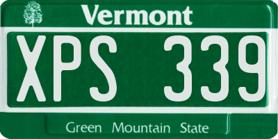 VT license plate XPS339