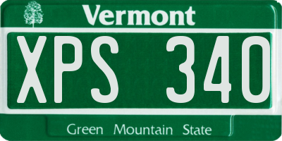 VT license plate XPS340
