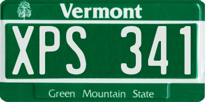 VT license plate XPS341