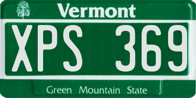 VT license plate XPS369