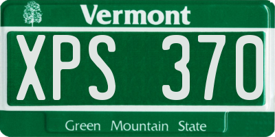 VT license plate XPS370