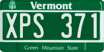 VT license plate XPS371