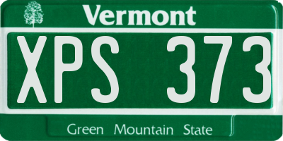VT license plate XPS373