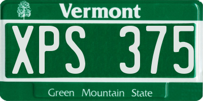 VT license plate XPS375