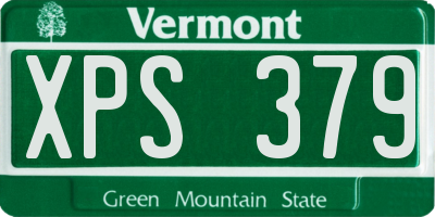 VT license plate XPS379