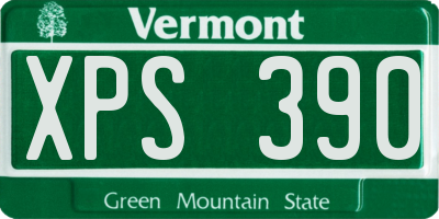 VT license plate XPS390