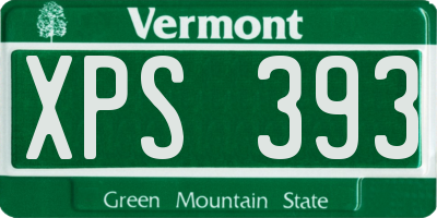 VT license plate XPS393