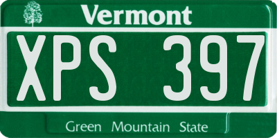VT license plate XPS397