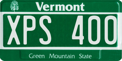 VT license plate XPS400