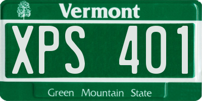 VT license plate XPS401