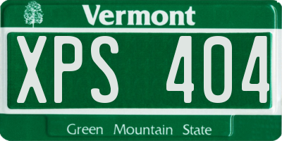 VT license plate XPS404