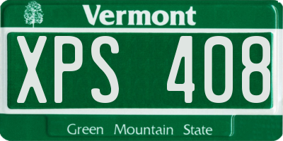 VT license plate XPS408