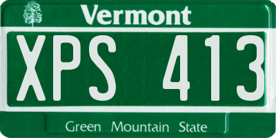 VT license plate XPS413