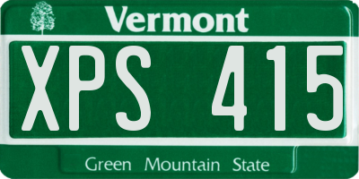 VT license plate XPS415