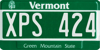 VT license plate XPS424