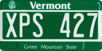 VT license plate XPS427