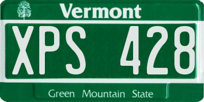 VT license plate XPS428