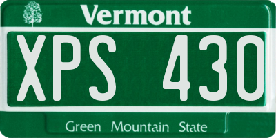 VT license plate XPS430
