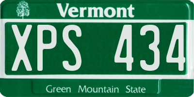 VT license plate XPS434