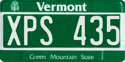 VT license plate XPS435