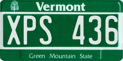 VT license plate XPS436