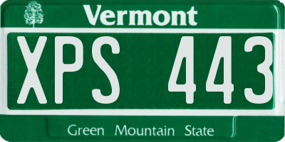 VT license plate XPS443