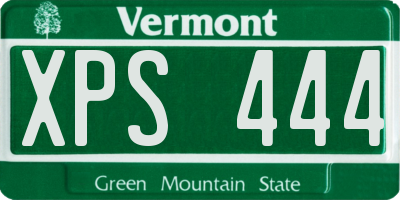 VT license plate XPS444