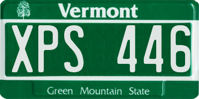 VT license plate XPS446
