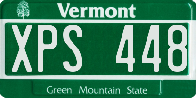 VT license plate XPS448