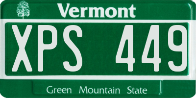 VT license plate XPS449