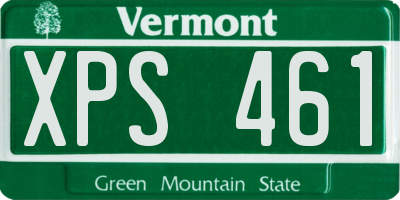 VT license plate XPS461