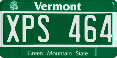 VT license plate XPS464