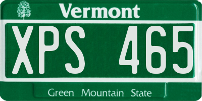 VT license plate XPS465