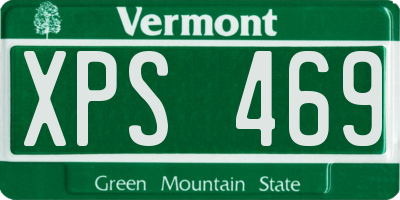 VT license plate XPS469