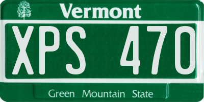 VT license plate XPS470