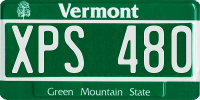 VT license plate XPS480