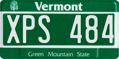 VT license plate XPS484