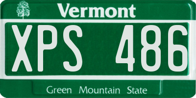 VT license plate XPS486