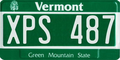 VT license plate XPS487