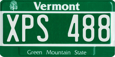 VT license plate XPS488