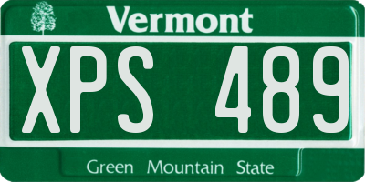 VT license plate XPS489