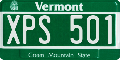 VT license plate XPS501