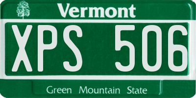 VT license plate XPS506
