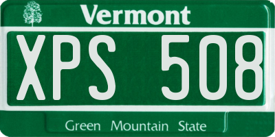 VT license plate XPS508