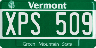 VT license plate XPS509